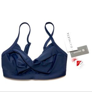 Athleta Navy Blue Twister Bikini Top
